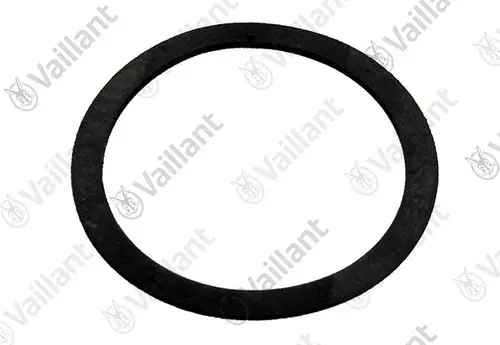 Schwarze Dichtung von Vaillant, kreisförmig und flach, geeignet für verschiedene Heizsysteme.